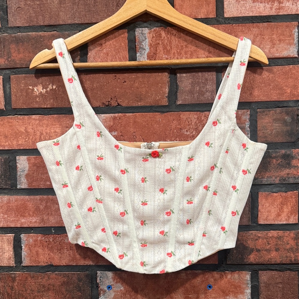 With Jean Floral Top